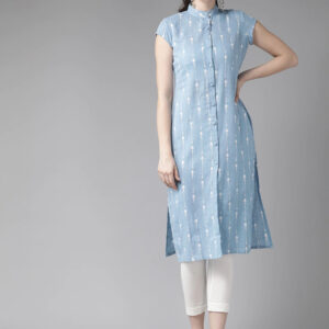 Blue cotton kurta