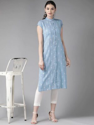 light blue cotton kurta