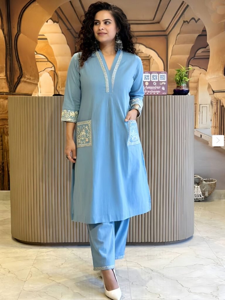 sky-blue-embroidered-cotton-kurta-pant-set